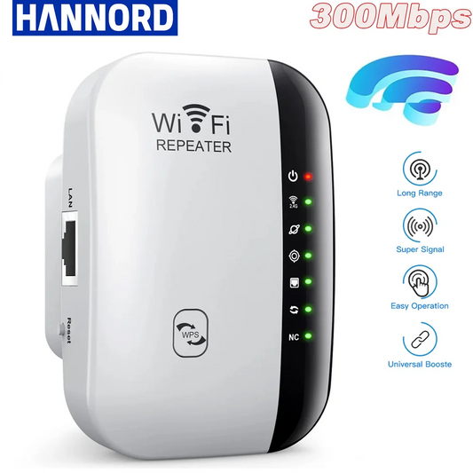 Hannord Wireless WIFI Repeater 300Mbps 2.4G High Speed Router Extender