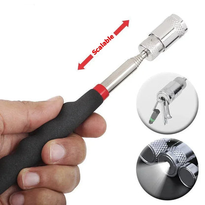 Mini Portable Telescopic Magnetic Pen Handy Tool with Light