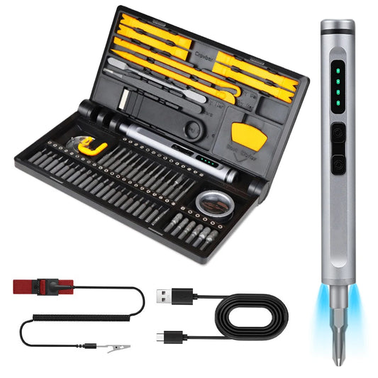 Electric Screwdriver Set 70 in 1 USB Rechargeable with 42 Magnetic Bits Driver Remover Screwdriver Repair Phone PC Watch Tools