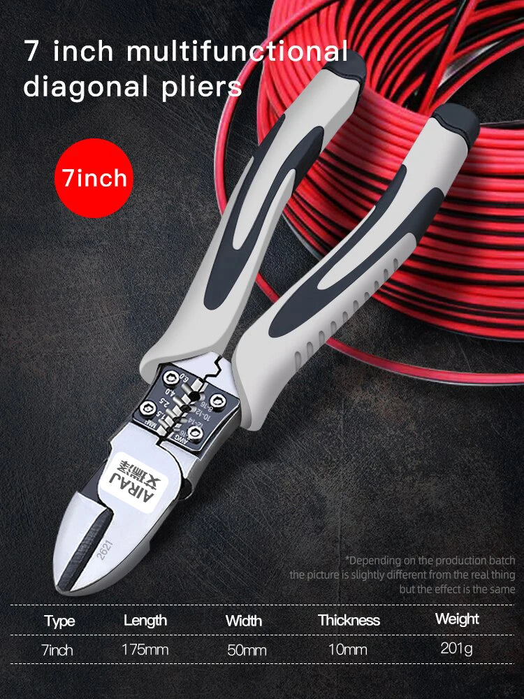 AIRAJ 7/8/9 Inch Wire Pliers Sharp Large Opening Stripping Pliers