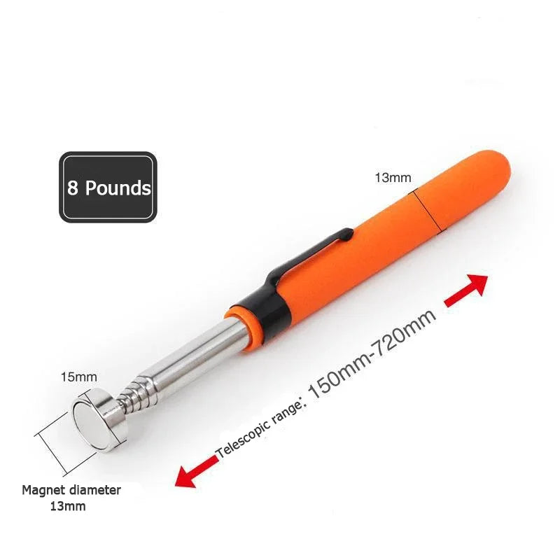 Mini Portable Telescopic Magnetic Pen Handy Tool with Light