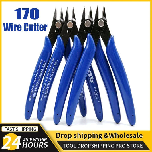 170 Wire Cutter DIY Trimmer Diagonal Side Cutting Cable Nippers