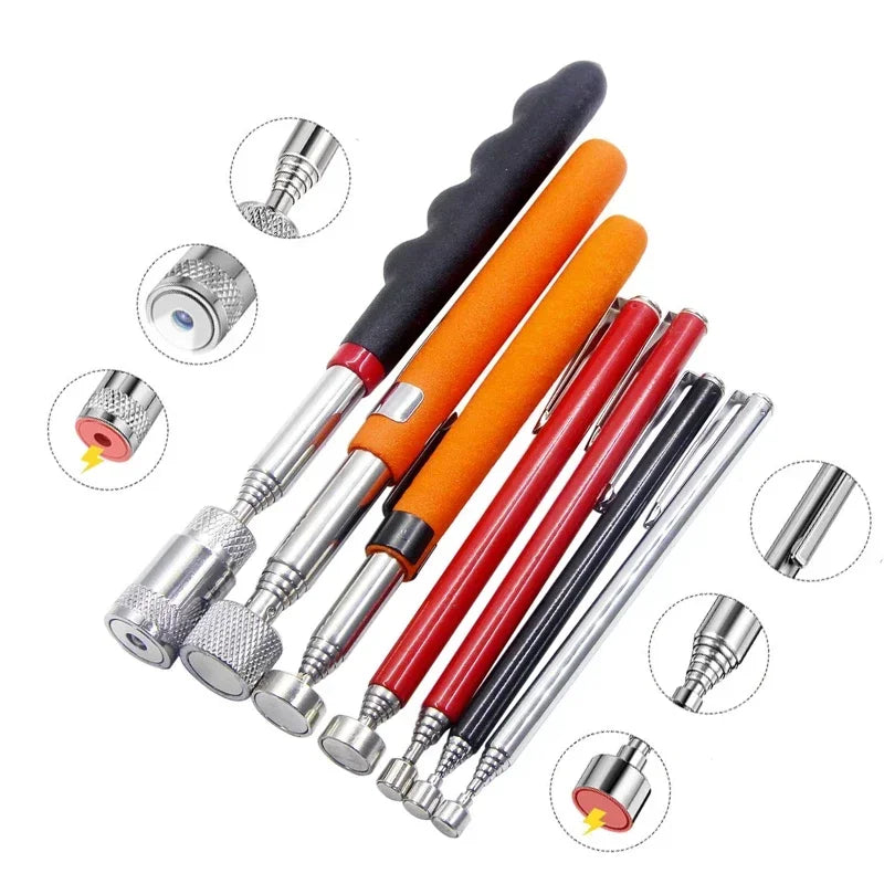 Mini Portable Telescopic Magnetic Pen Handy Tool with Light