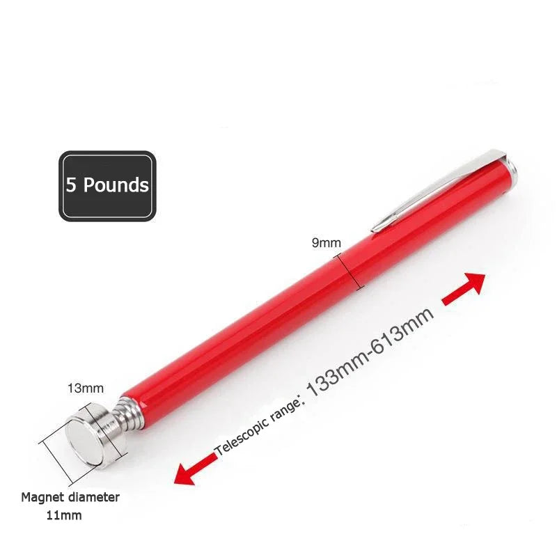 Mini Portable Telescopic Magnetic Pen Handy Tool with Light